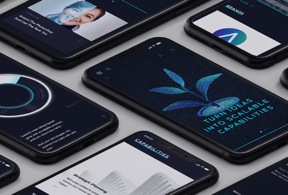 Mobile app screens designed by BHA Future Co